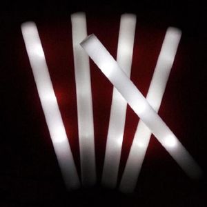 Party Decoration White Light Glow Sticks 20 Pcs LED Foam Cheer Batons Flashing Effect In The Dark Wedding SuppliesParty