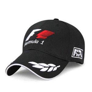 Utomhussport F1 racing Mens Baseball Cap Fashion Letter Print Brodery Caps Long Visor Brim Shade Snapback Sun Hatdevp