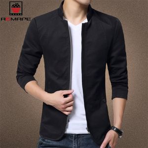 Aemape Brand Bomber Kurtka Mężczyźni stojak na kołnierz męską kurtkę Slim Fit Mens Blazer Casual Jackets Mężczyzna Sprężyna jesień cienki wiatr 220808