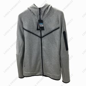 Herrjacka tech fleece träningsoverall Designer tryck logotyp kappor för höst n vinter casual sport jogging träningsoveraller Loose Street Fritid Mode par stil huvtröjor nk