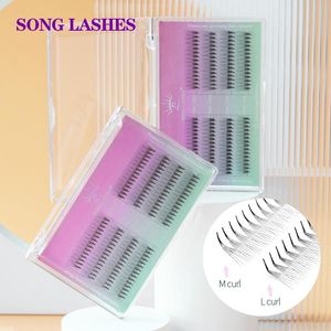 False Eyelashes Song Lashes d m l Special Curl Promade fans Eyelash Extensions Thin Pointy Base Premade Volume