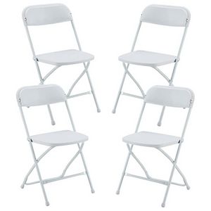 4 Pack Black Plastic Folding Chair Indoor Outdoor Portable Stackable Commercial Seat for Events Office Wedding Party Picnic Foldable Stackable F060701