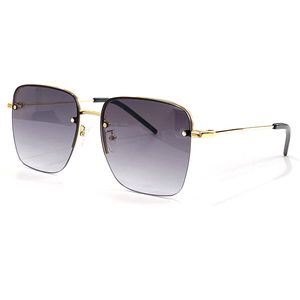 Legering Square Semi-Rimless Solglasögon 2022 Kvinnor Steampunk Style Eyewear UV400 Skydd Luxury Oculos de Sol
