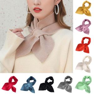 Pink Cross Knitted Scarf Women Winter Fashion Thick Warm Neck Collar Scarves For Ladies Crochet Foulards Shawl And