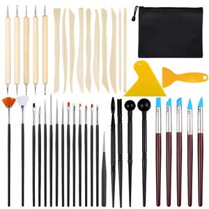 42PCS/Set Pottery Clay Sculpting Tools for Wood Carving Sculpture Modelling Clay Embossing with Storage Case KDJK2207