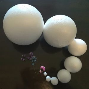 1,5 cm 2345789101215182030CM Białe piłki piankowe Polystiren Styrofoam Balls Dekoracja rzemieślnicza kulki świąteczne 201203