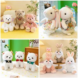 New cute cartoon dog bunny plush toy doll bear girl doll soothe children birthday gift