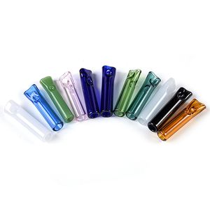 Wholesale Heady Glass Pipe Smoking Pipes Hookah High Quality Tobacco Tools Smoke Hand Pipe Colorful Spoon Mini Oil Burner Pipes