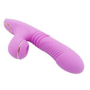 Giocattoli del sesso femminile dei vibratori del coniglio per le donne Stimolatore del pollone del clitoride che riscalda le merci dei dildo per gli adulti che succhiano la macchina