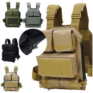 Tactical Molle Vest Outdoor Sports Airsoft Gear Molle bolsa Bolsa transportadora camuflagem Combate Assalto Protetor de tórax Rig NO06-043
