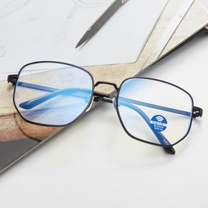 Mode solglasögon ramar blu-ray belagda glasögon för män och kvinnors spel dator cool retro elegant oregelbunden metall