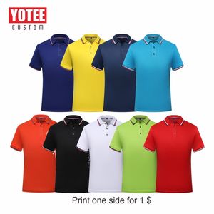 YOTEE SUMMER SUMMERSOABLE SHORTEEVED CAMISA POLO Trend Custom Curcial Polo Shirt Men and Women Custom Shirts 210308