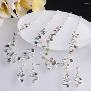 Chains MeiceM 2022 Woman Necklace Jewelery Trendy Alloy Geometric Wave Choker Set Fashion Necklaces Female Girls GiftsChains Godl22