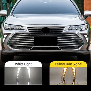 2PCS na Toyota Avalon 2018 2019 2020 DRL DRL Daytime Runging Light Car Akcesoria mgły mgła Mgła Lekko żółty sygnał skrętu