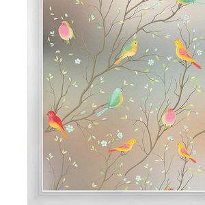 Wholesale decorative decals for home for sale - Group buy Window Stickers Privacy Film Opaque Non Adhesive Bird Decals Decorative Glass Covering Static Cling Tint Frosted For Home