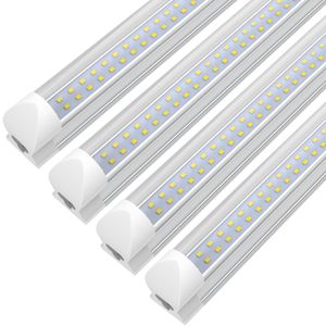 Alışverişli 8ft LED Tüp T8 Entegre 6000K Soğuk Beyaz 72W Şeffaf Kapak Işıkları Yüksek Çıkış Bağlanabilir LEDS Işık Tavan Garaj Aydınlatma