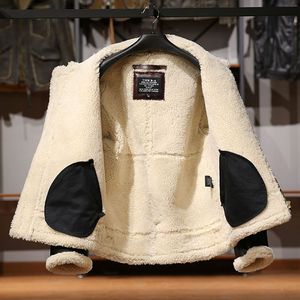 B3 pêlo em um casaco de cera de óleo preto de parkas com couro e peles brancas jaquetas de motocicletas brass talon zíper