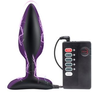 Estimulação elétrica Plugue anal Plugue de silicone Buncos sexy ELECTRO CHOQUE VAGINAL E-ESTIM PROSTATA PROSTATE MASSAGEM KITS DESTROSHOCK