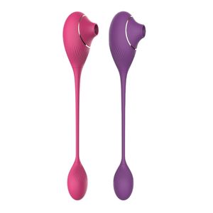 Jumping Egg Clitoral Sucking Vibrator USB Charging Waterproof Adult sexy Toys 14 Modes Stimulator Nipples Sucker U1JD