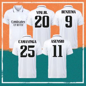 22 プレーヤーバージョンCamavinga Rodrygo Soccer Jersey Home Real Madrids Hazard Kroos Modric Football Shird Benzema Asensio Iscoユニフォーム