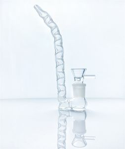 Tubo dell'acqua tubo di vetro narghilè 2022 nuovo 16mm diametro 18,8mm connettore femmina bocca adattatore arco foro concavo J gancio fossetta pistola con ciotola 19mm stile OGB