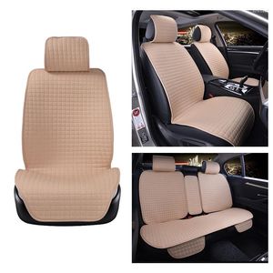 Car Seat Covers Seats Flax Cover Plus Size Auto Cushion Protector Front Rear Back Pad Mat With Backrest Fit More Suv VanCar