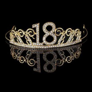 Copricapi che cuocero la corona decorativa corona diamante intarsiata principessa festa adulta festa di 18 anni in lega di protezione ambientale corona