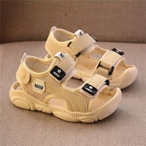 Sommarbarn skor pojkar mjuka sulor strandskor manlig baby baotou anti-kick barnsandaler Princepard Summer Sandals 220623