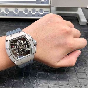 MECHANICZNE Luksusowe Męki Richamill Watch Business Rekrut RMS61-01 W pełni automatyczne drobne stalowe taśmę Trend Szwajcarski