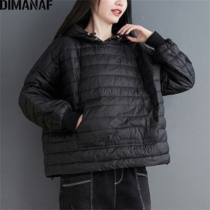 DIMANAF Plus Size Women Hoodies Sweatshirts Pullover Lady Tops Autumn Winter Cotton Clothing Thick Warm Loose Hooded Outwear LJ201103