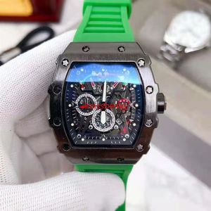 Klockor för män Silikonrem Sport Quartz Watch Men's Chronograph klockor Relogio Masculino