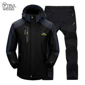 Jaktjackor trvlwego Spring Autumn Outdoor Single Jacket Pants Handing Camping Men's Suit Windbreak Coat Trousers Free Return