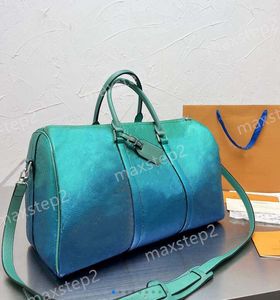 Wholesale pattern pink resale online - KEEP B ALL M59713 M59712 Travel Bandouliere Bag Taurillon Illusion Blue Green Pink Embossed Monograms Pattern Large Capacity Summer Luxurys Duffel Bag