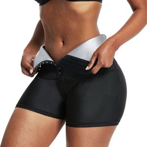 Sauna Şortları Kadınlar İçin Şort Zayıflama Vücut Shapers Yüksek Belli Terleme Pantolon Neopren Streç Aktif Giyim Karın Karın Kontrolü Shapewear Yoga Tayt