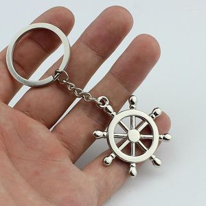 Keychains Persoonlijkheid Anchor Roer Boat Keychain Seaman Sailor Helm Key Chains Auto stuurwiel Enek22