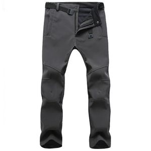 Winter Pants Men Outwear Soft Shell Fleece Thermal Trousers Mens Casual Autumn Thick Stretch Waterproof Military Tactical 220323