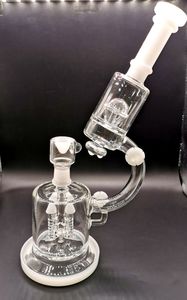 Microscope Design 11.5 inch Glass Bong Hookahs Water Recycler Thick Smoking Pipes with Male 14mm Joint