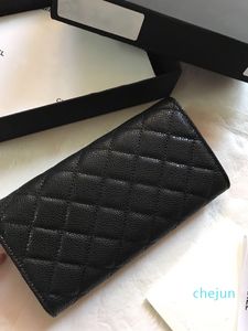 Classic OL Wallets Designer Luxury Lady Portamonete Caviar Real Leather Card 2022