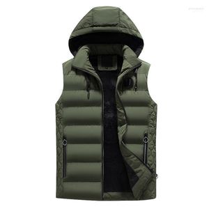 Men's Vests Vest Men Sleeveless Jackets Nice Winter Solid Waistcoat For Casual Fleece Warm Hoodies Green Coat L-XXXL Male Phin22