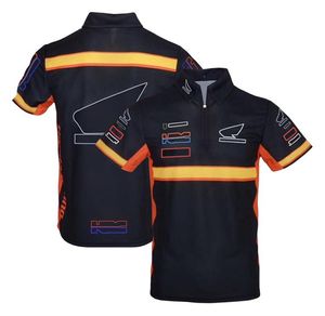 Off-road motosiklet giyim yaz kısa kollu yaka tişört yarışçısı hızlı kuruyan en iyi spor polo gömlek artı boyutu özelleştirilebilir