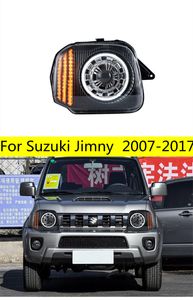 Bilvaror LED-strålkastare för Suzuki Running Light Jimny 2007-17 Dynamic LED DRL Turn Signal Lamp Low High Beam