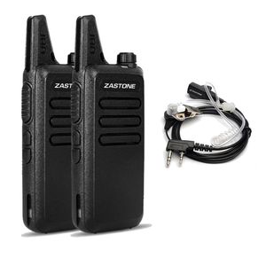 トランシーバー2ピースZastone X6 UHF 400-470MHz 16チャンネル双方向ラジオのヘッドセットポータブル