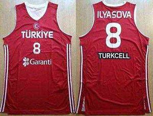 #8 Ersan Ilyasova Turkey 2010 TRIKOT CAMISETA CANOTTA Basketball Jersey Niestandardowy numer