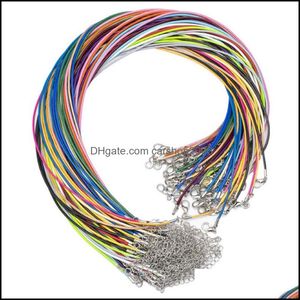 Naszyjniki łańcuchy Wisiorki Biżuterii 0,15 x 45cm stały kolorowy sznur ręcznie robiony lina akcesoria dla kobiet mężczyzn Pendan DHX1M