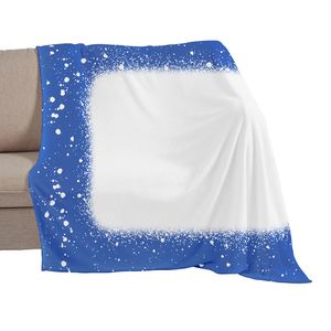 Sublimation tie dye Bleach blanket with tassels for kids Bed blankets 125x150cm WLL1644