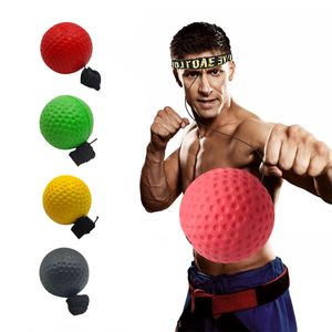 Boxing Speed Ball Head-mounted PU Punch Ball MMA Sanda Training Hand Eye Reaction Home Sandbag Muay Thai Boxeo Fitness Equipment on Sale