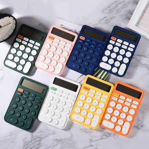 5 färger bärbara 12 siffror Silent Calculators Ultra-tunn stor skärm Desktop Student Electronic Calculator Prisvärd Power Saving Office School Supply 0809