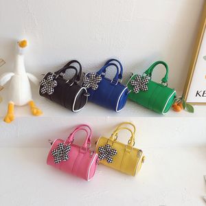 아기 여자 공주 핸드백 패션 패션 한국어 아이들 격자 무늬 3D 꽃 한 어깨 가방 어린이 부모 - 자식 베개 휴대 전화 가방 f1137