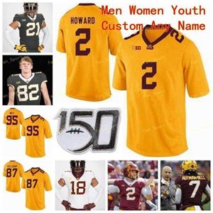 Thr NCAA College Jerseys Minnesota Golden Gophers 6 Tyler Johnson 7 Chris Autman-Bell Eric Decker 80 Jake Paulson Custom Football Symed