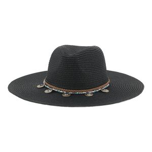 Wide Brim Hats Straw Women Summer Spring Ribbon Bowknot Elegant Sun Big Travel Casual Outdoor Beach Protective HatsWide